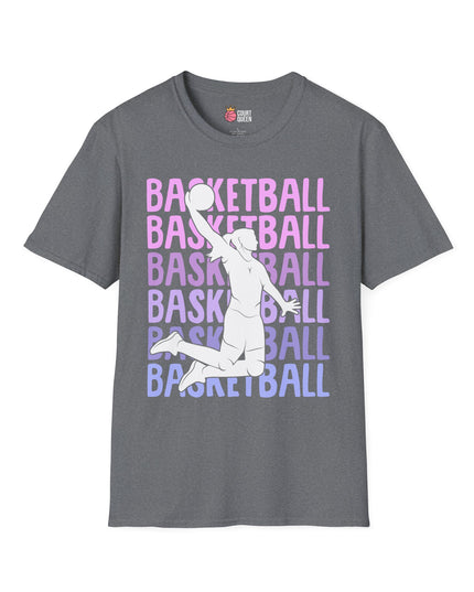 Basketball Girls Women Repeat Dunk T-Shirt
