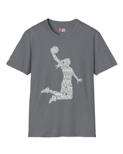 Basketball Girls Women Word Cloud Dunk T-Shirt