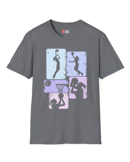 Basketball Girls Women Soft Pastel T-Shirt