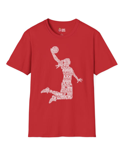 Basketball Girls Women Word Cloud Dunk T-Shirt