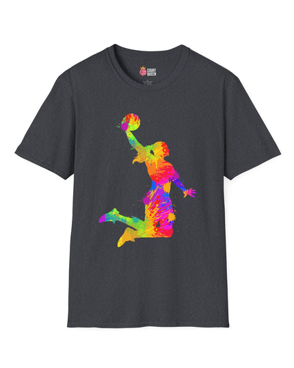 Basketball Girls Women Color Splash Dunk T-Shirt