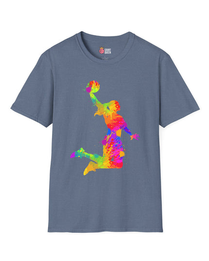 Basketball Girls Women Color Splash Dunk T-Shirt