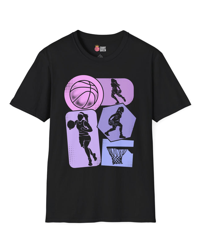 Basketball Girls Women Retro T-Shirt