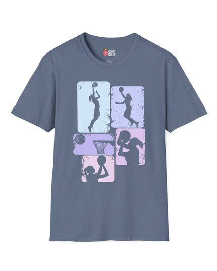Basketball Girls Women Soft Pastel T-Shirt