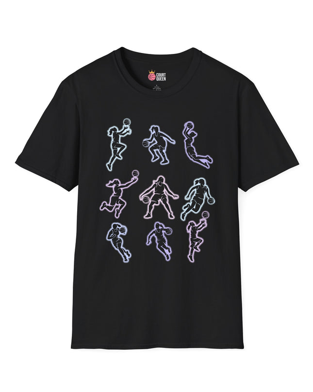 Basketball Girls Women Glow T-Shirt