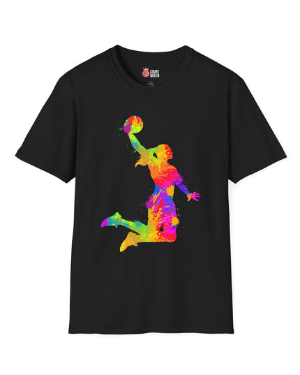 Basketball Girls Women Color Splash Dunk T-Shirt