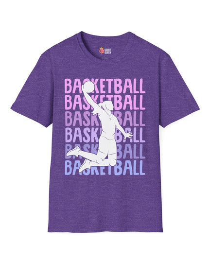 Basketball Girls Women Repeat Dunk T-Shirt