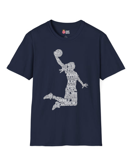 Basketball Girls Women Word Cloud Dunk T-Shirt
