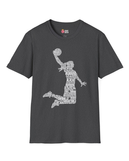 Basketball Girls Women Word Cloud Dunk T-Shirt