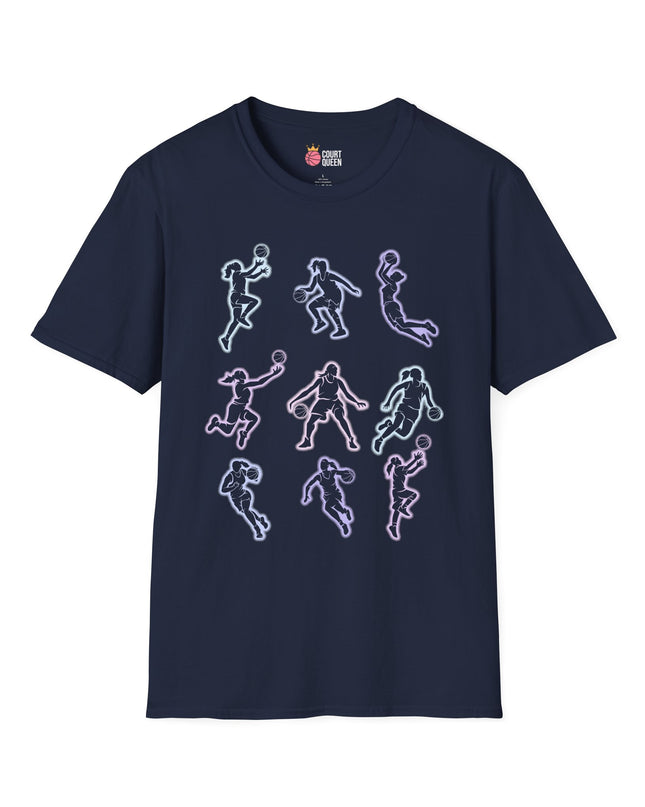 Basketball Girls Women Glow T-Shirt