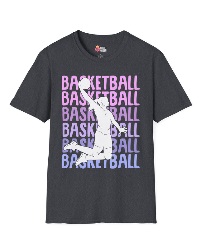 Basketball Girls Women Repeat Dunk T-Shirt