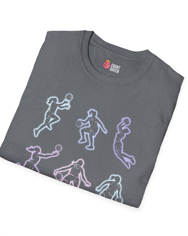 Basketball Girls Women Glow T-Shirt