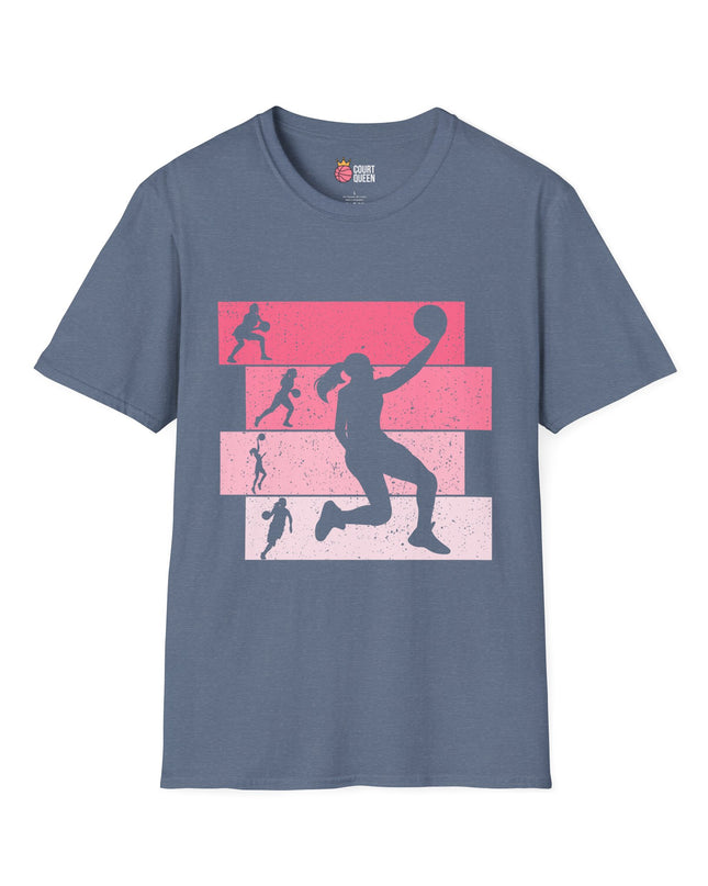 Basketball Girls Women Retro T-Shirt