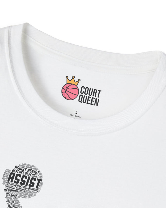 Basketball Girls Women Word Cloud Dunk T-Shirt