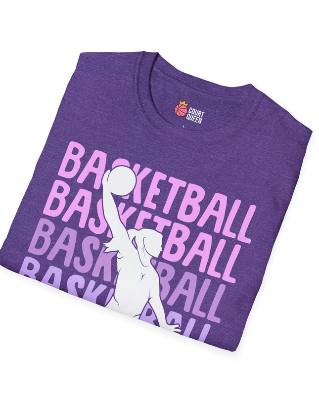Basketball Girls Women Repeat Dunk T-Shirt