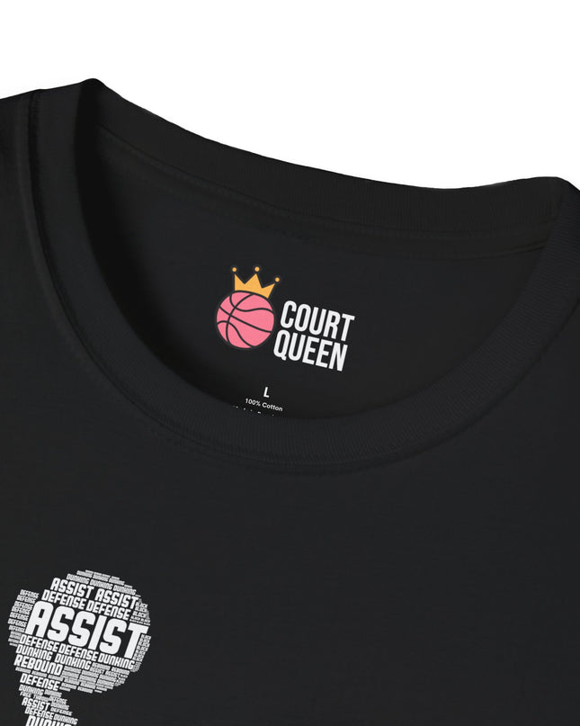 Basketball Girls Women Word Cloud Dunk T-Shirt