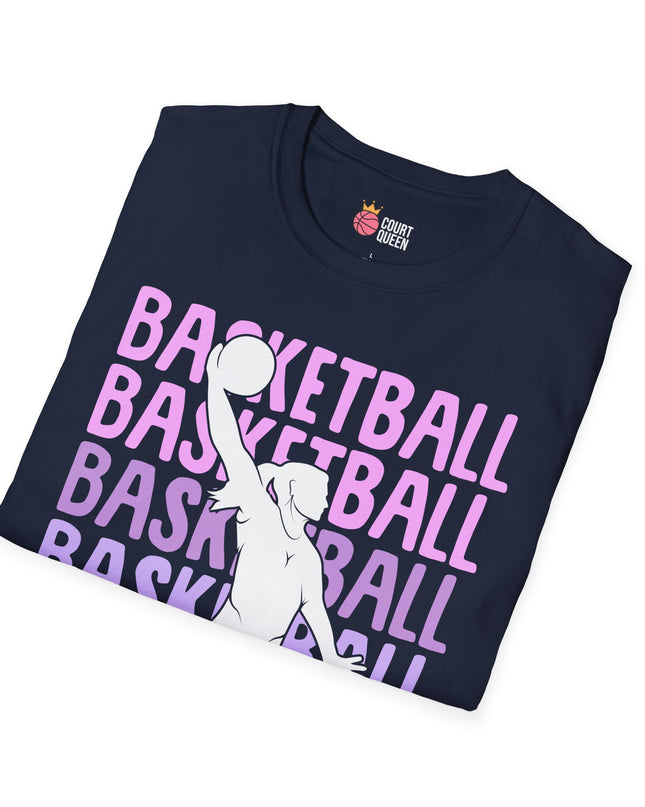 Basketball Girls Women Repeat Dunk T-Shirt