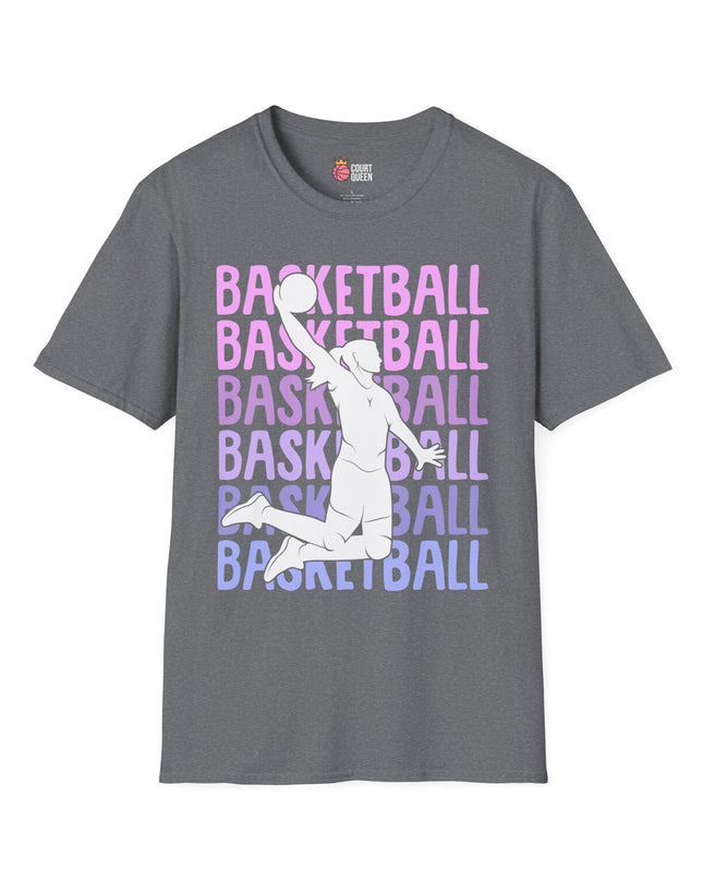 Basketball Girls Women Repeat Dunk T-Shirt