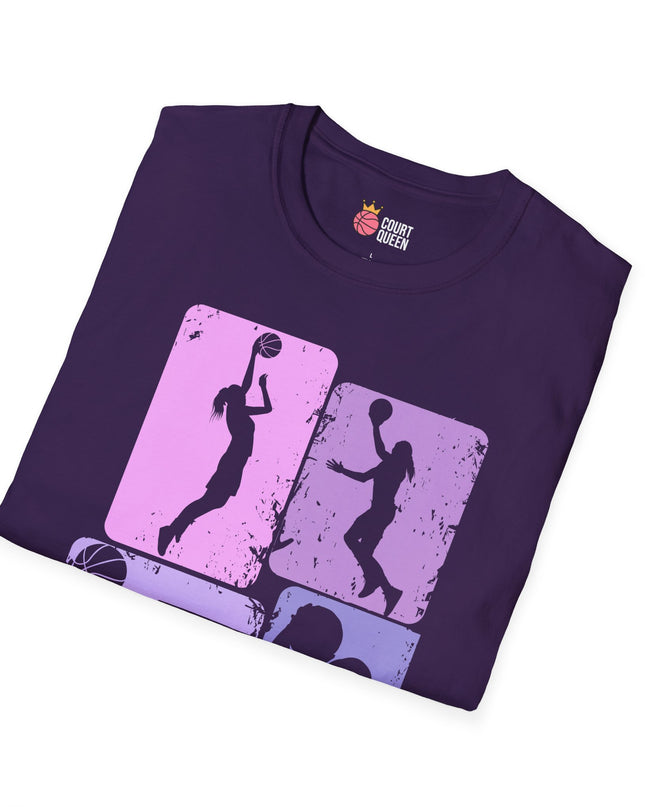Basketball Girls Women Retro T-Shirt
