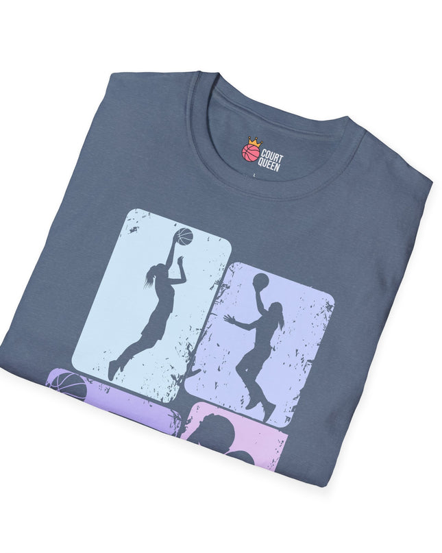 Basketball Girls Women Soft Pastel T-Shirt