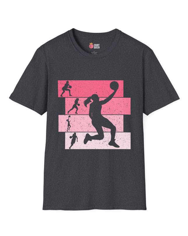 Basketball Girls Women Retro T-Shirt
