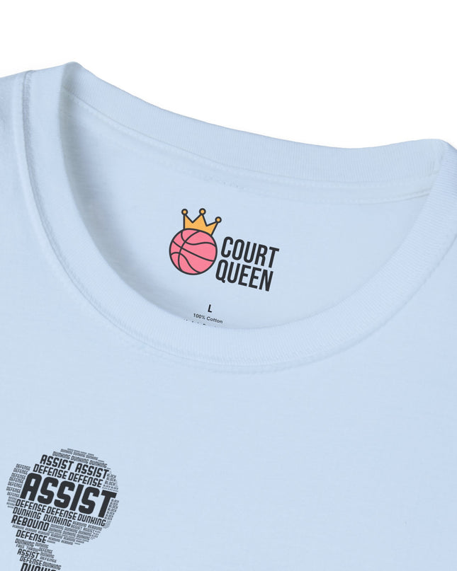 Basketball Girls Women Word Cloud Dunk T-Shirt