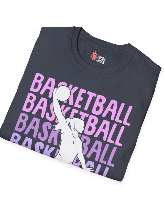 Basketball Girls Women Repeat Dunk T-Shirt