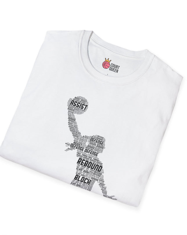 Basketball Girls Women Word Cloud Dunk T-Shirt