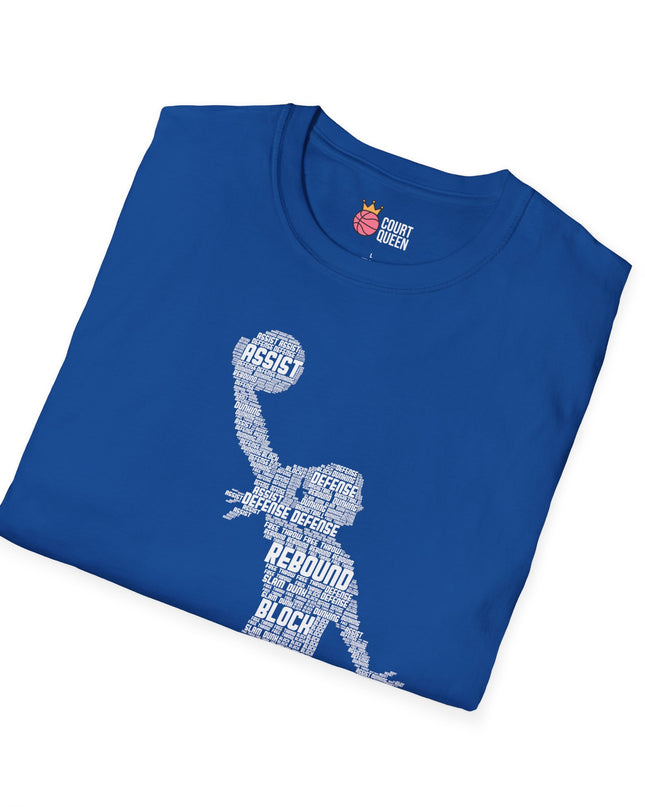 Basketball Girls Women Word Cloud Dunk T-Shirt