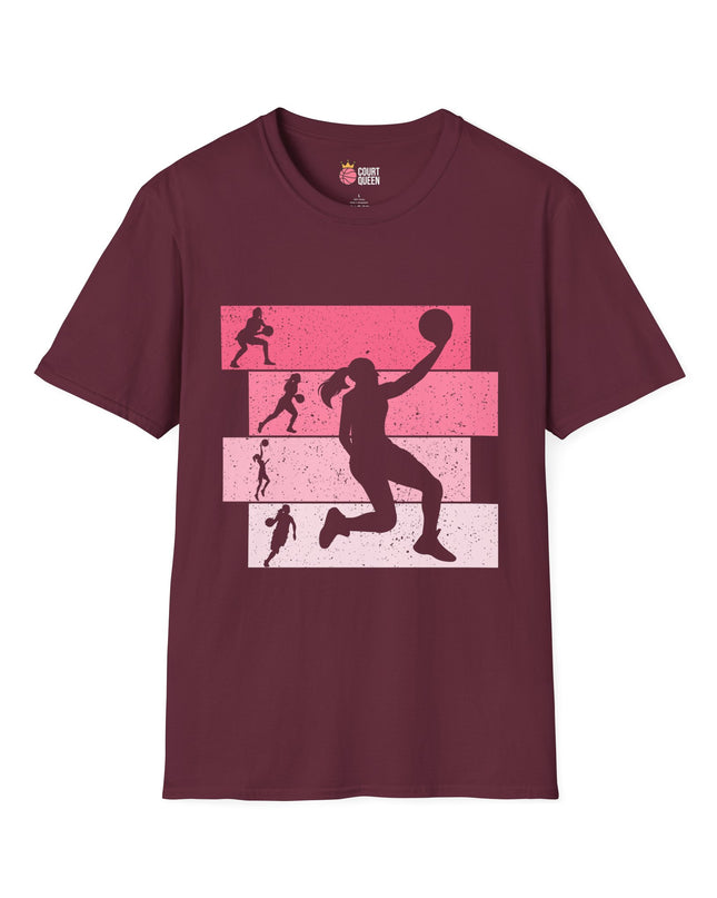 Basketball Girls Women Retro T-Shirt