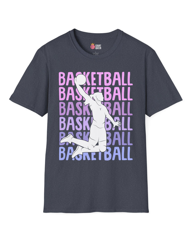 Basketball Girls Women Repeat Dunk T-Shirt