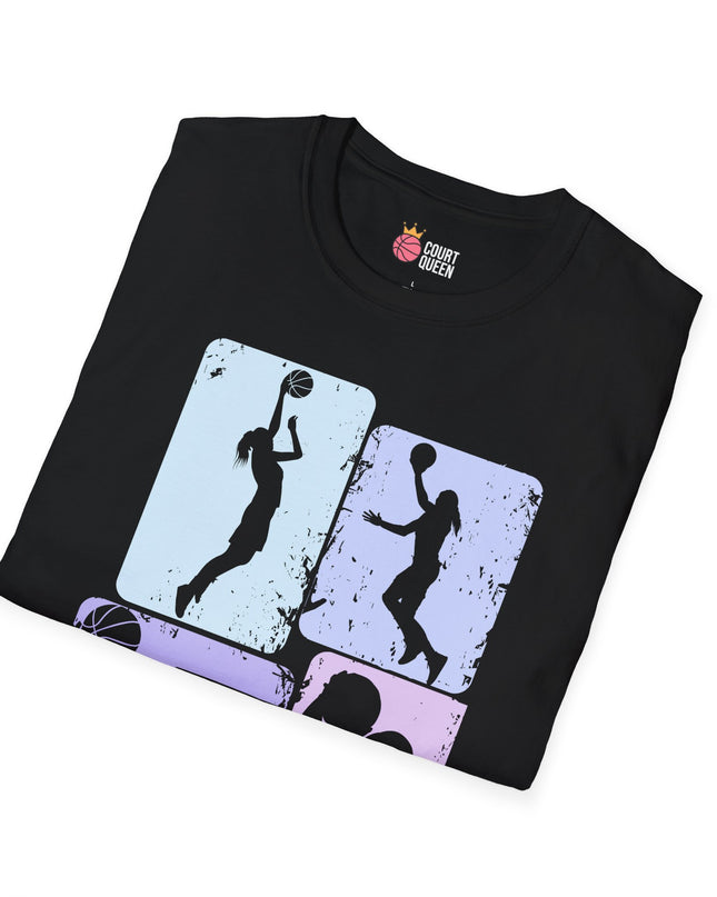 Basketball Girls Women Soft Pastel T-Shirt