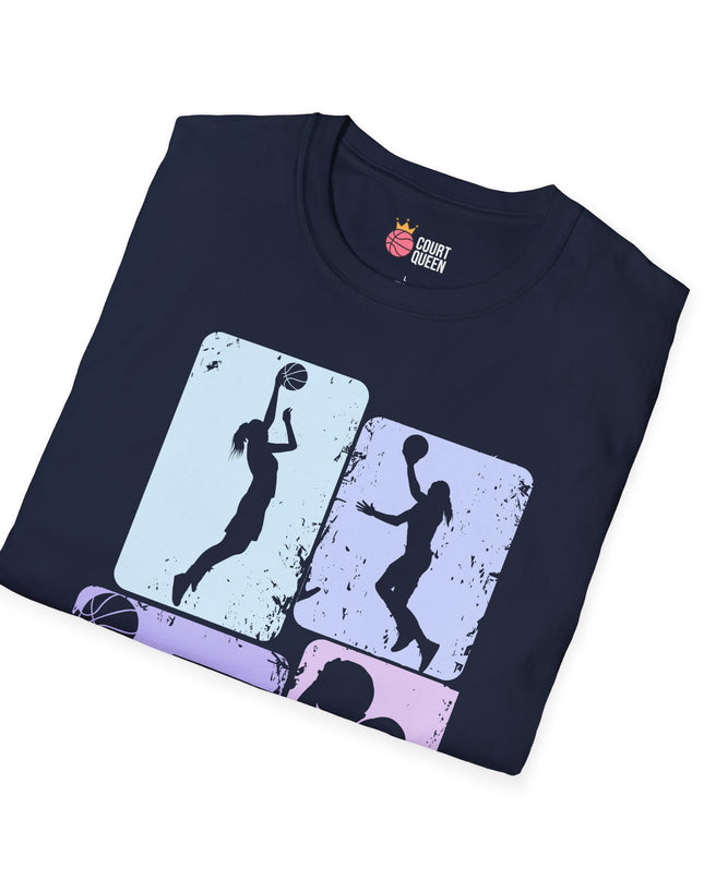 Basketball Girls Women Soft Pastel T-Shirt