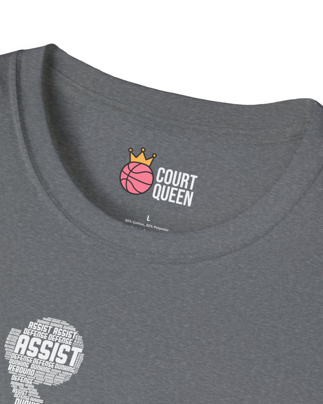 Basketball Girls Women Word Cloud Dunk T-Shirt