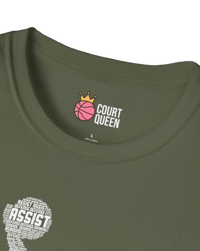 Basketball Girls Women Word Cloud Dunk T-Shirt