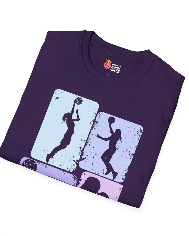 Basketball Girls Women Soft Pastel T-Shirt