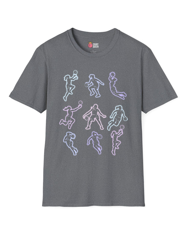 Basketball Girls Women Glow T-Shirt