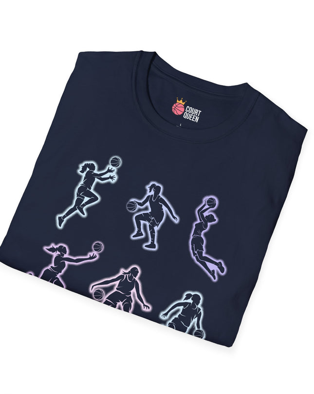 Basketball Girls Women Glow T-Shirt