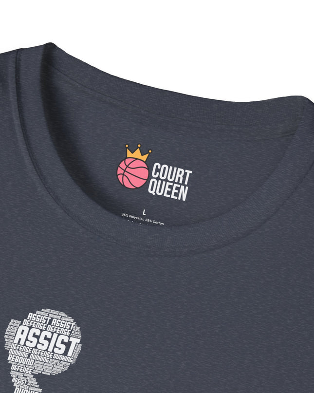 Basketball Girls Women Word Cloud Dunk T-Shirt