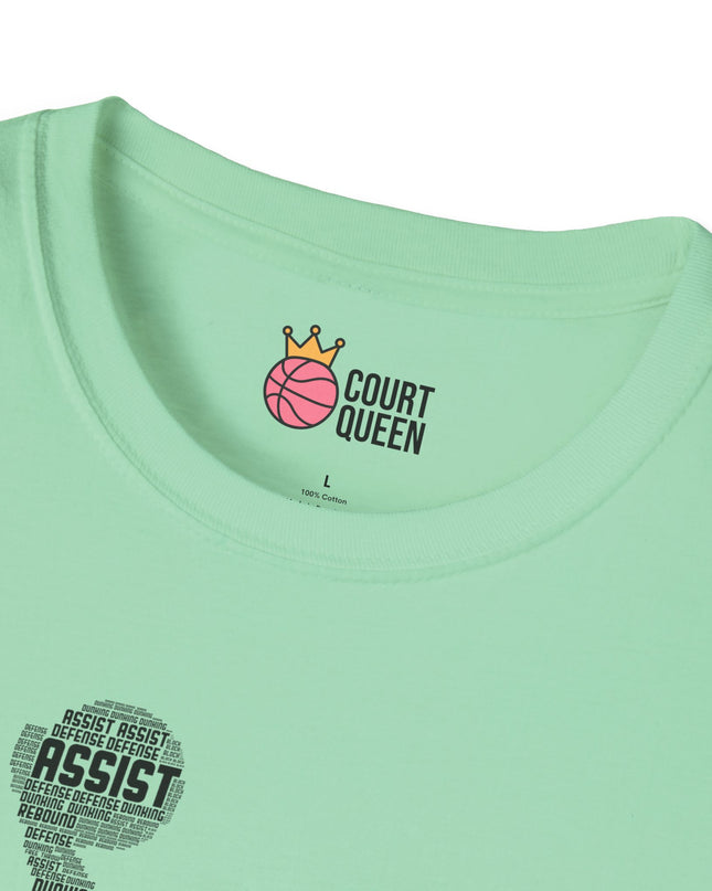 Basketball Girls Women Word Cloud Dunk T-Shirt