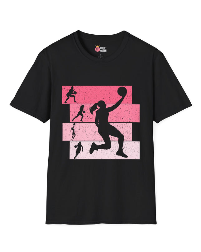 Basketball Girls Women Retro T-Shirt