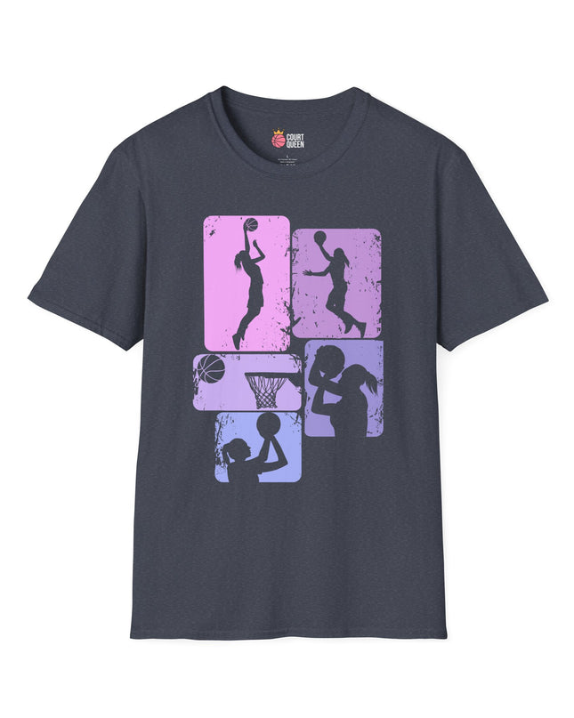 Basketball Girls Women Retro T-Shirt