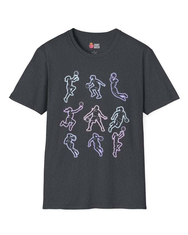 Basketball Girls Women Glow T-Shirt