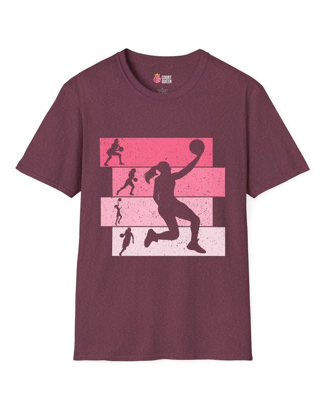Basketball Girls Women Retro T-Shirt