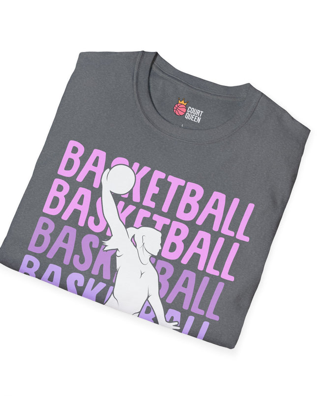 Basketball Girls Women Repeat Dunk T-Shirt