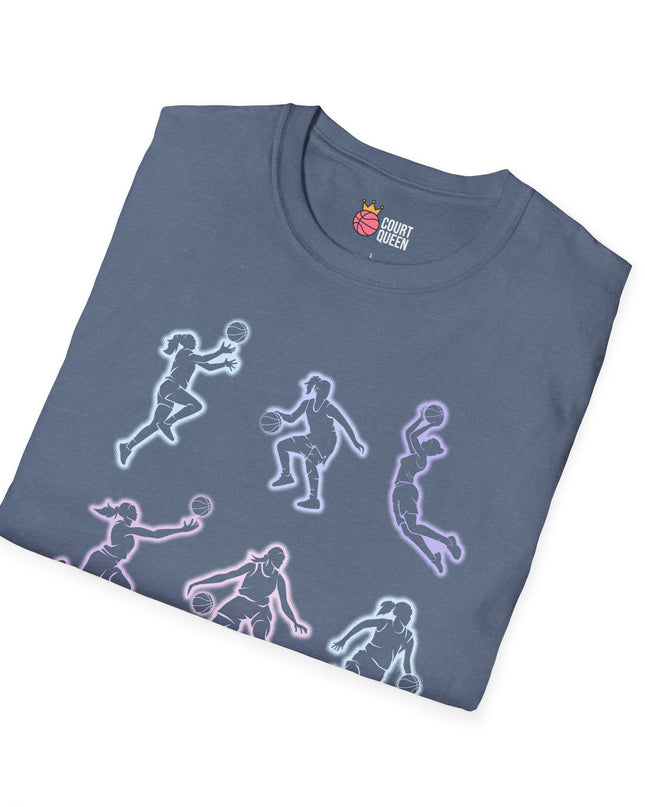 Basketball Girls Women Glow T-Shirt