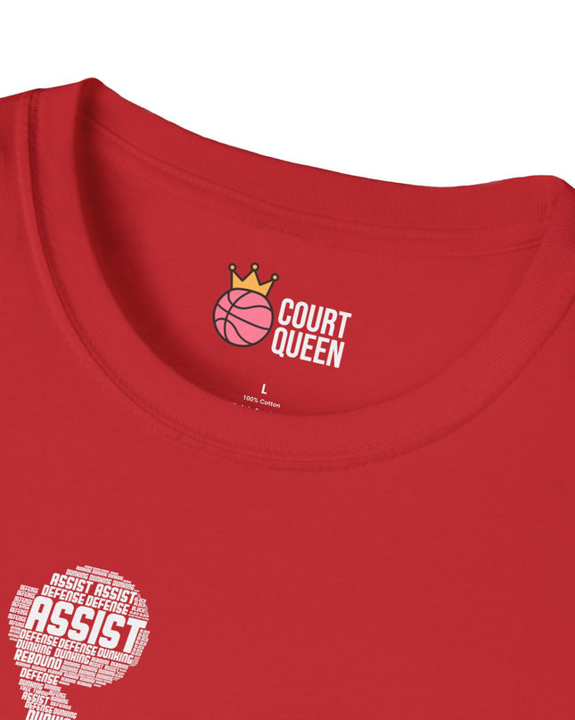 Basketball Girls Women Word Cloud Dunk T-Shirt