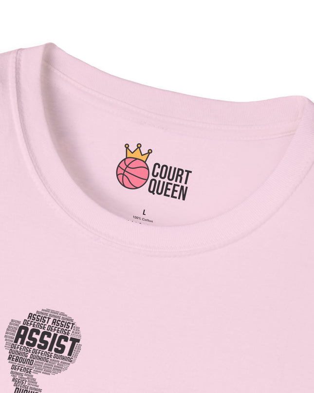 Basketball Girls Women Word Cloud Dunk T-Shirt