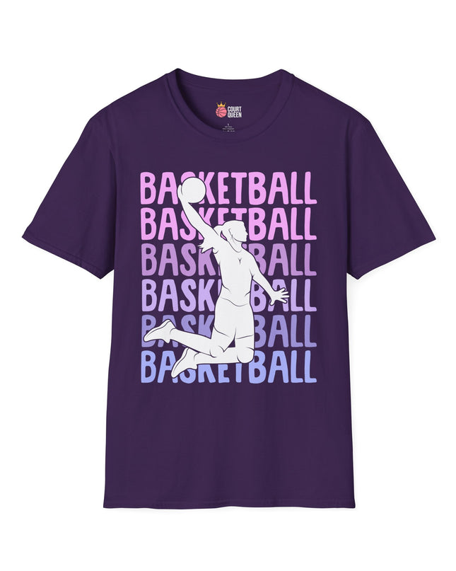 Basketball Girls Women Repeat Dunk T-Shirt