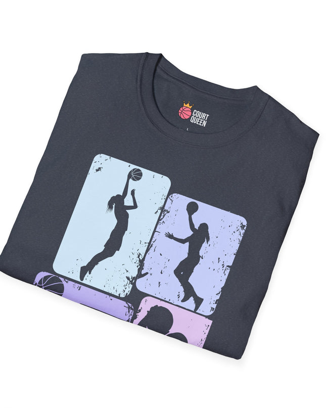 Basketball Girls Women Soft Pastel T-Shirt